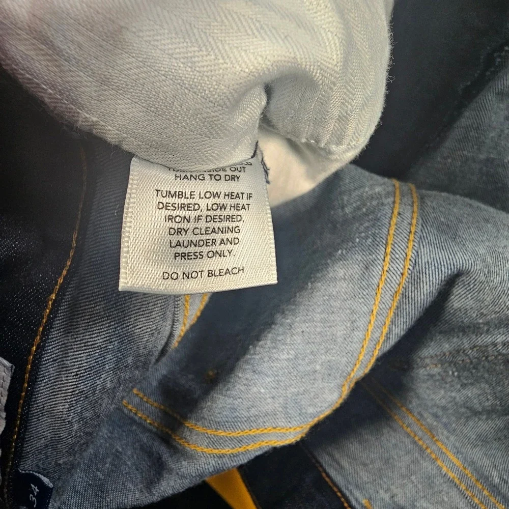 Mizzen+Main Mens Dark Wash Straight Leg Jeans Size 34 Made‎ in America
